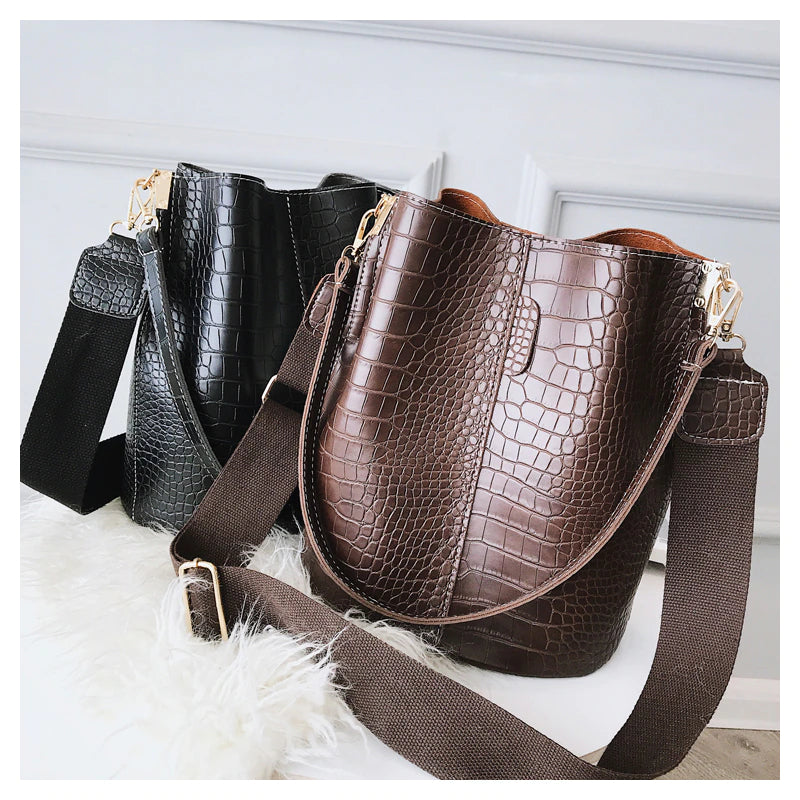 Women Shoulder Crocodile Crossbody Bag-Handbags-Auburn-Free Shipping Leatheretro