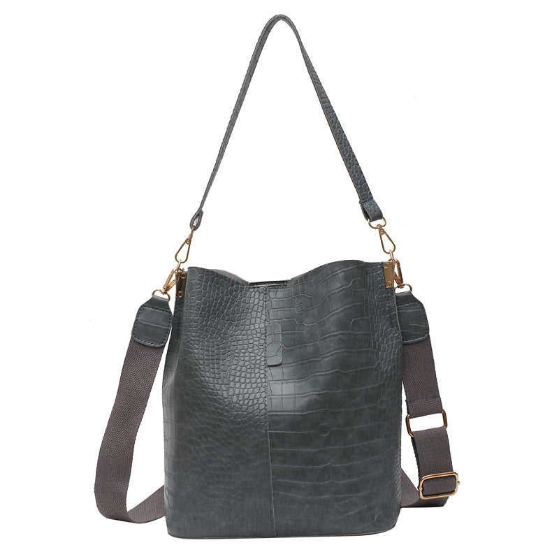Women Shoulder Crocodile Crossbody Bag-Handbags-Gray-Free Shipping Leatheretro