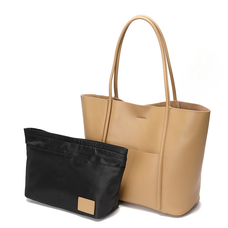Large Luxury Leather Shoulder Bag Women Tote Bag-Tote Bag-Brown-Free Shipping Leatheretro