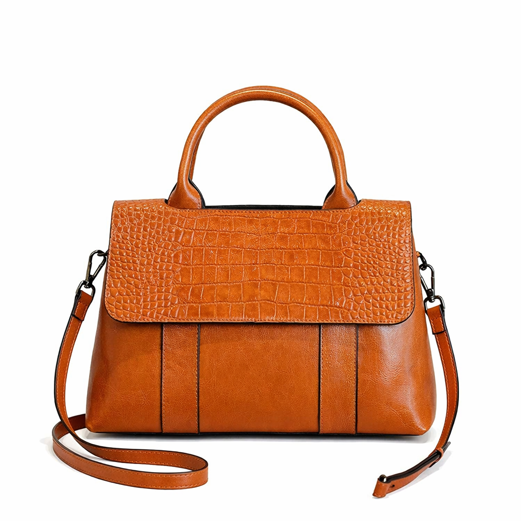 Women's Cowhide Leather Crossbody Bag - Retro Large Capacity Handbag-Handbags-Black-Free Shipping Leatheretro