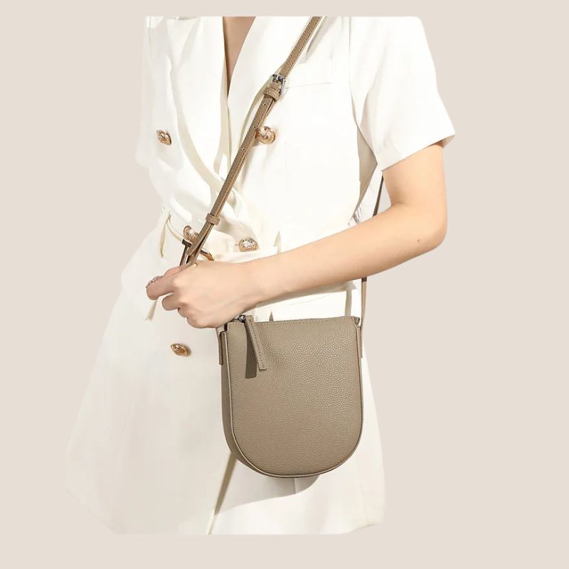 Women's Genuine Leather Messenger Phone Bag-Clutch-Dark Brown-Free Shipping Leatheretro