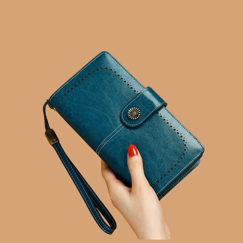 Women's Long Wallet Coin Purse-Wallets & Money Clips-Retro Brown-Free Shipping Leatheretro