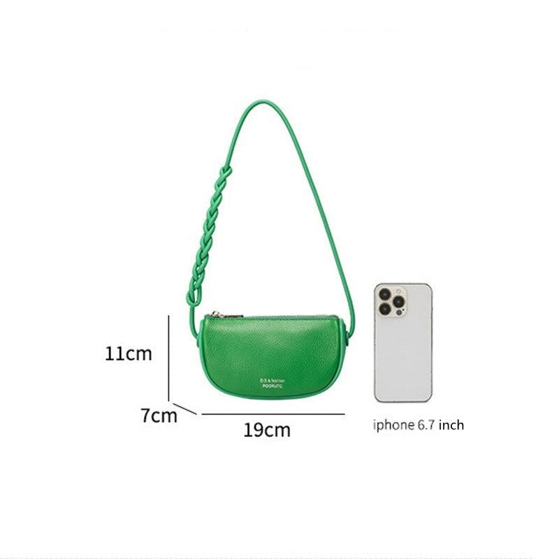 Women's Mini Genuine Leather Underarm Bag-Handbags-Balck-Free Shipping Leatheretro