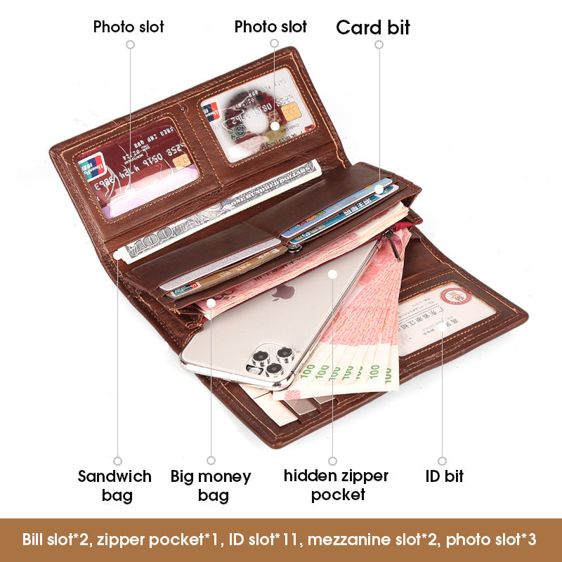 Women's Retro Leather Embossed Floral Wallet-Wallets & Money Clips-Floral-Free Shipping Leatheretro