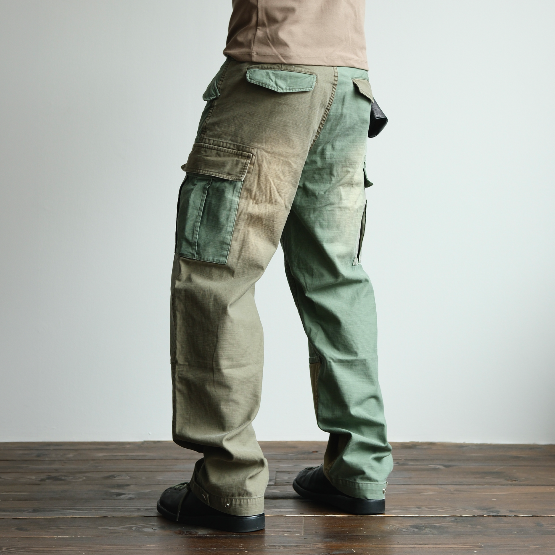 NEIGBORL Retro Washed Paneled Multi-Pocket Cargo Pants-Pants-S-Free Shipping Leatheretro