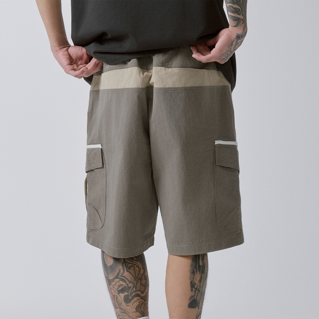 F2CE Outdoor Contrast Cargo Shorts-Shorts-S / 27-31"-Free Shipping Leatheretro