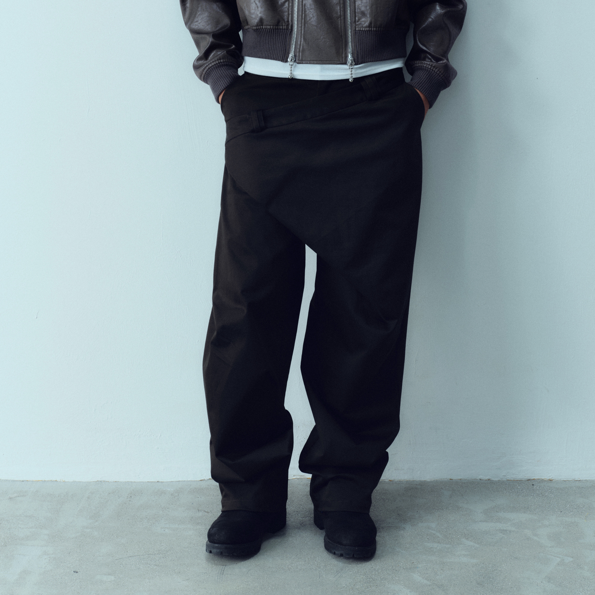 KADAKADA Deconstructed Apron-Wrap Trousers-Pants-M-Free Shipping Leatheretro