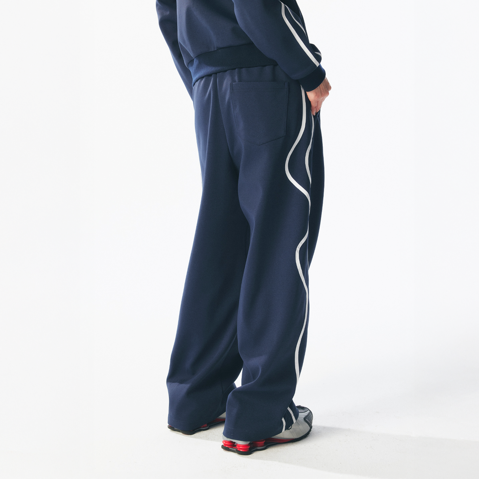 1997 POSTOFFICE Contrast Curved-Stripe Qucik-Dry Track Pants-Pants-S (Preorder)-Green-Free Shipping Leatheretro