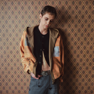 RICHILL Distressed Graffiti Graphic Hooded Jacket-Jacket-S (Preorder)-Free Shipping Leatheretro