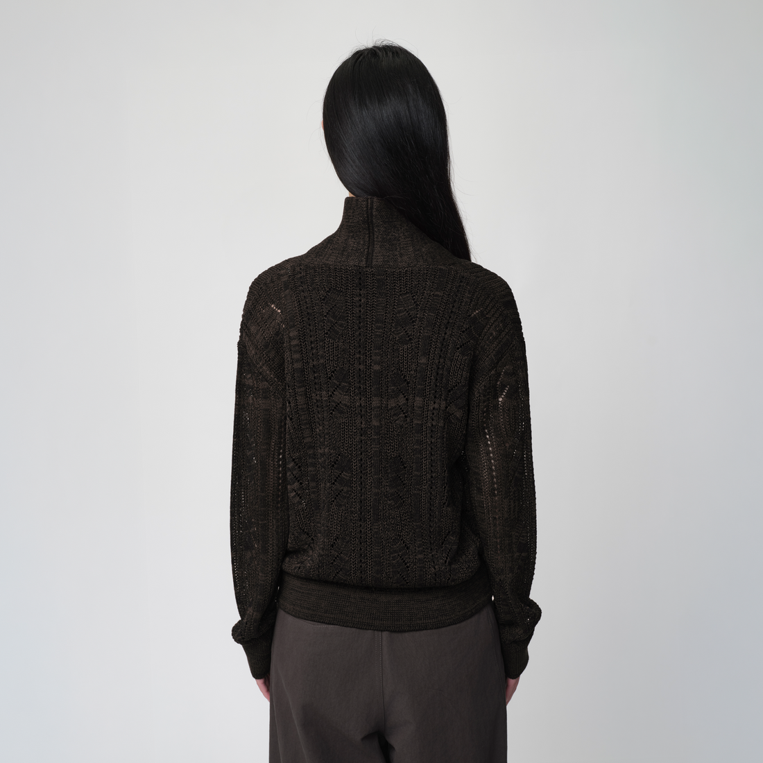 OPICLOTH Slouchy Open-Knit Cardigan-Jacket-XS-Free Shipping Leatheretro