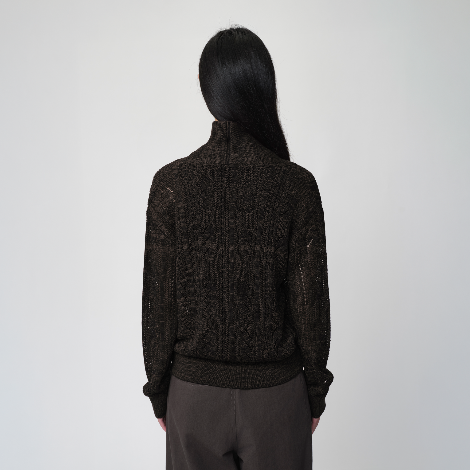OPICLOTH Slouchy Open-Knit Cardigan-Jacket-XS-Free Shipping Leatheretro