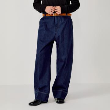 OPICLOTH Washed Straight-Leg Denim Trousers-Jeans-XS-Free Shipping Leatheretro