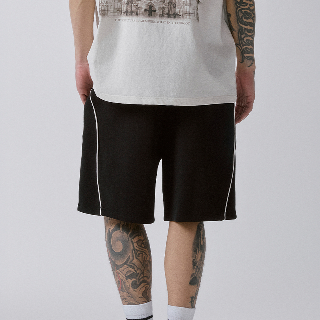 F2CE Cotton Side-Stripe Badge Sport Shorts-Shorts-S / 27-31"-Free Shipping Leatheretro