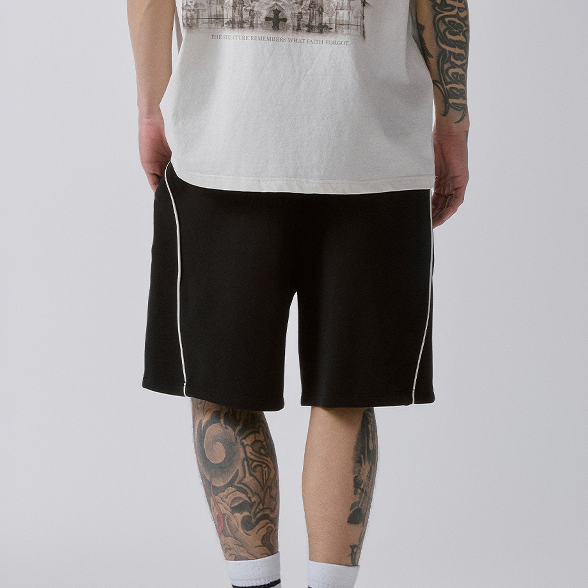 F2CE Cotton Side-Stripe Badge Sport Shorts-Shorts-S / 27-31"-Free Shipping Leatheretro