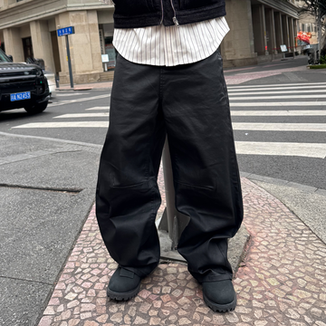 STEEPC Waxed Baggy Jeans-Jeans-S-Free Shipping Leatheretro