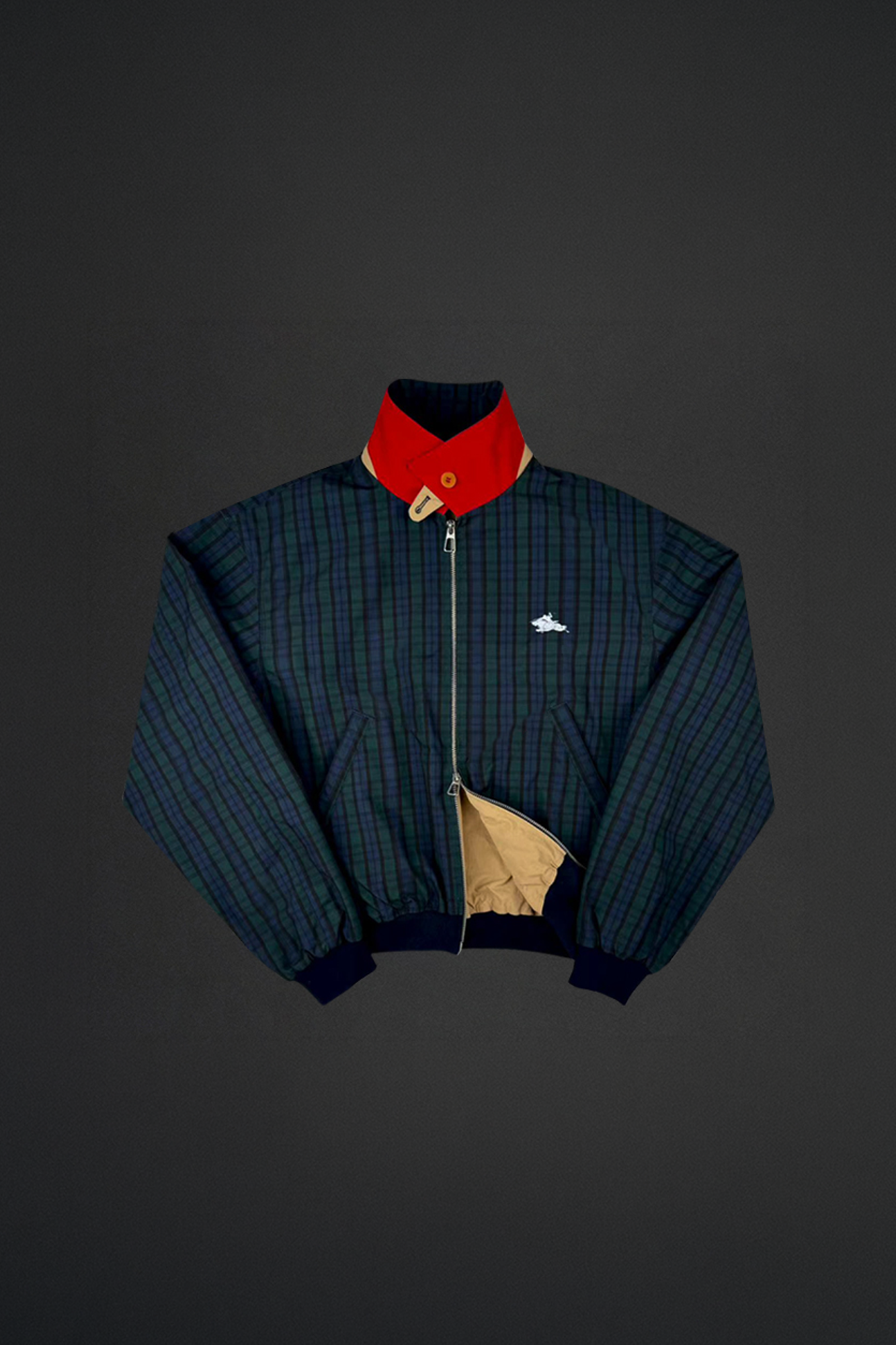 NIANJIUYIKOUER Deer Graphic Plaid Harrington Jacket-Jacket-S-Free Shipping Leatheretro