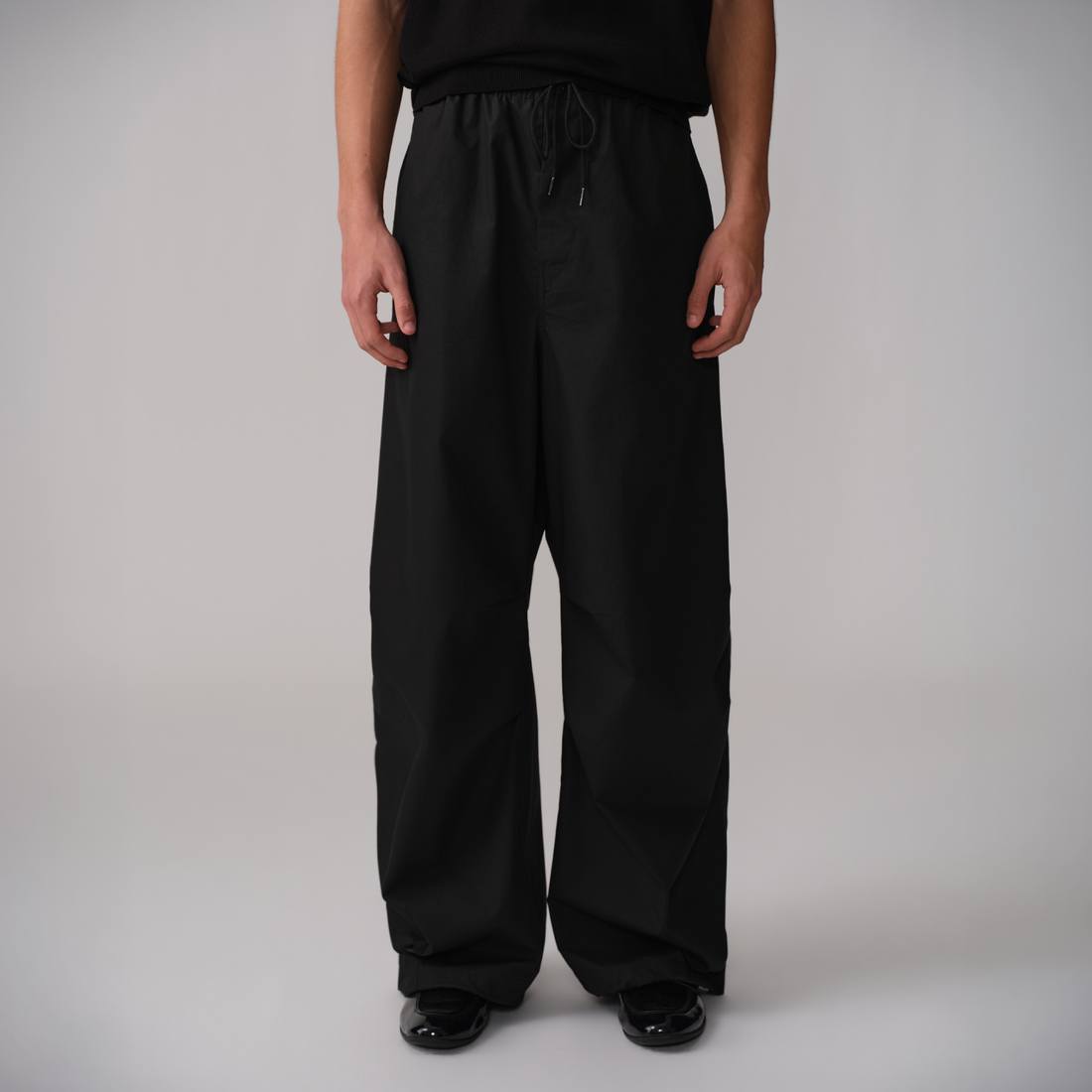 OPICLOTH Pleated Drawstring Parachute Pants-Pants-XS-White-Free Shipping Leatheretro