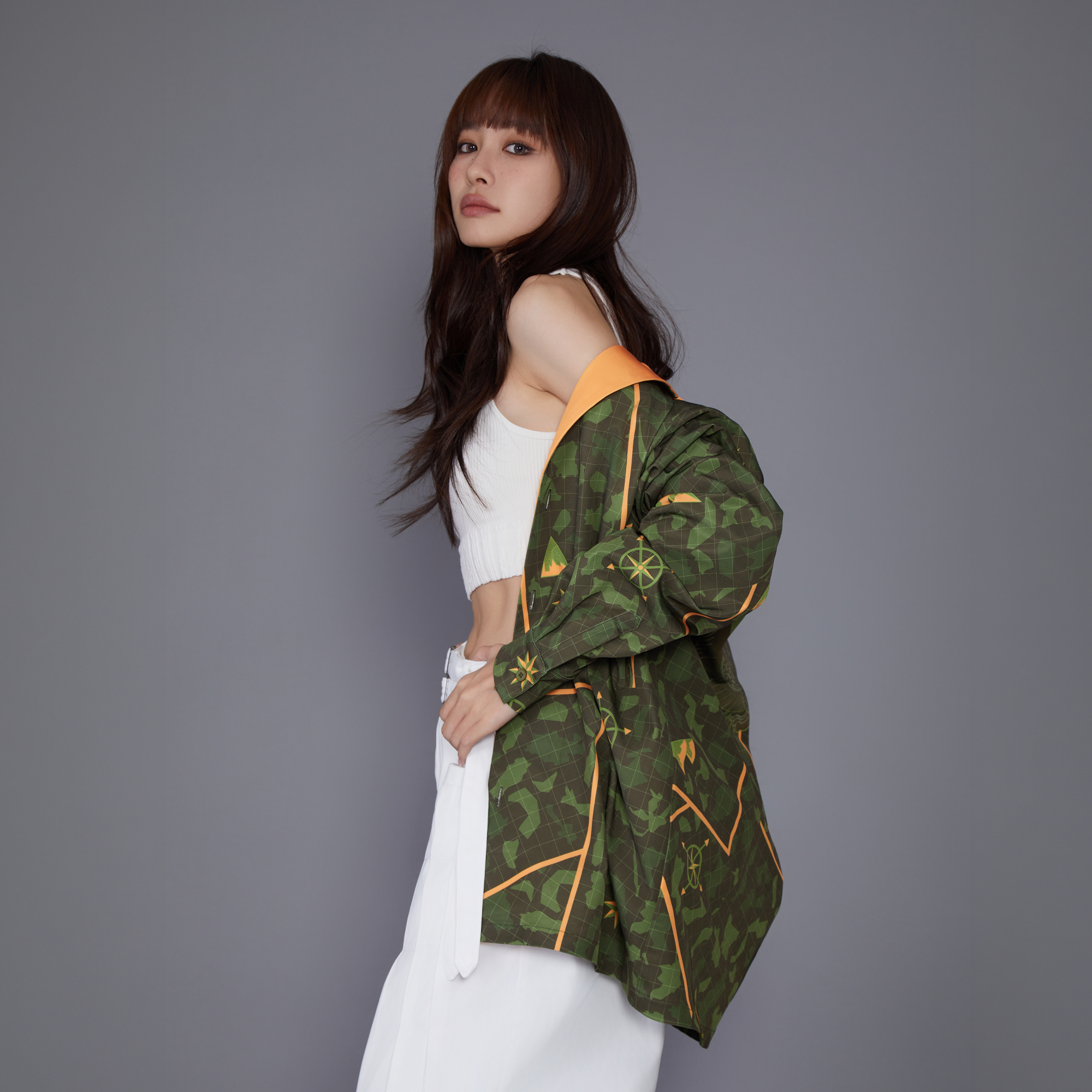 MASH UP ASIA Graphic Contrast Lapel Oversized Blazer-Jacket-M-Free Shipping Leatheretro