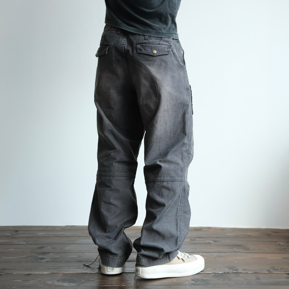 NEIGBORL Retro Washed Distressed Patch Cargo Pants-Pants-S-Free Shipping Leatheretro