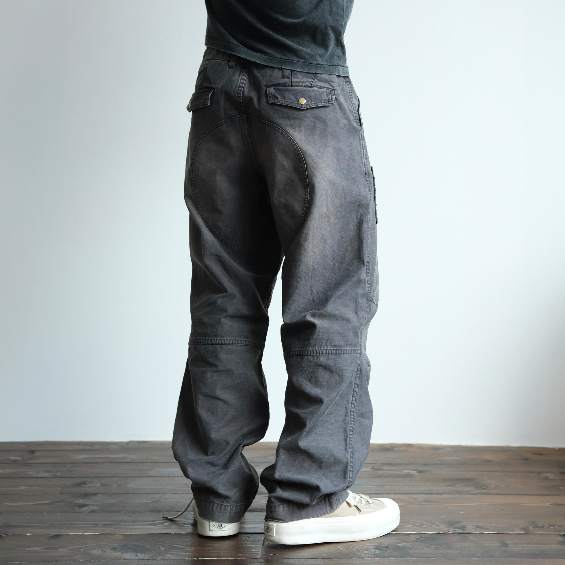 NEIGBORL Retro Washed Distressed Patch Cargo Pants-Pants-S-Free Shipping Leatheretro