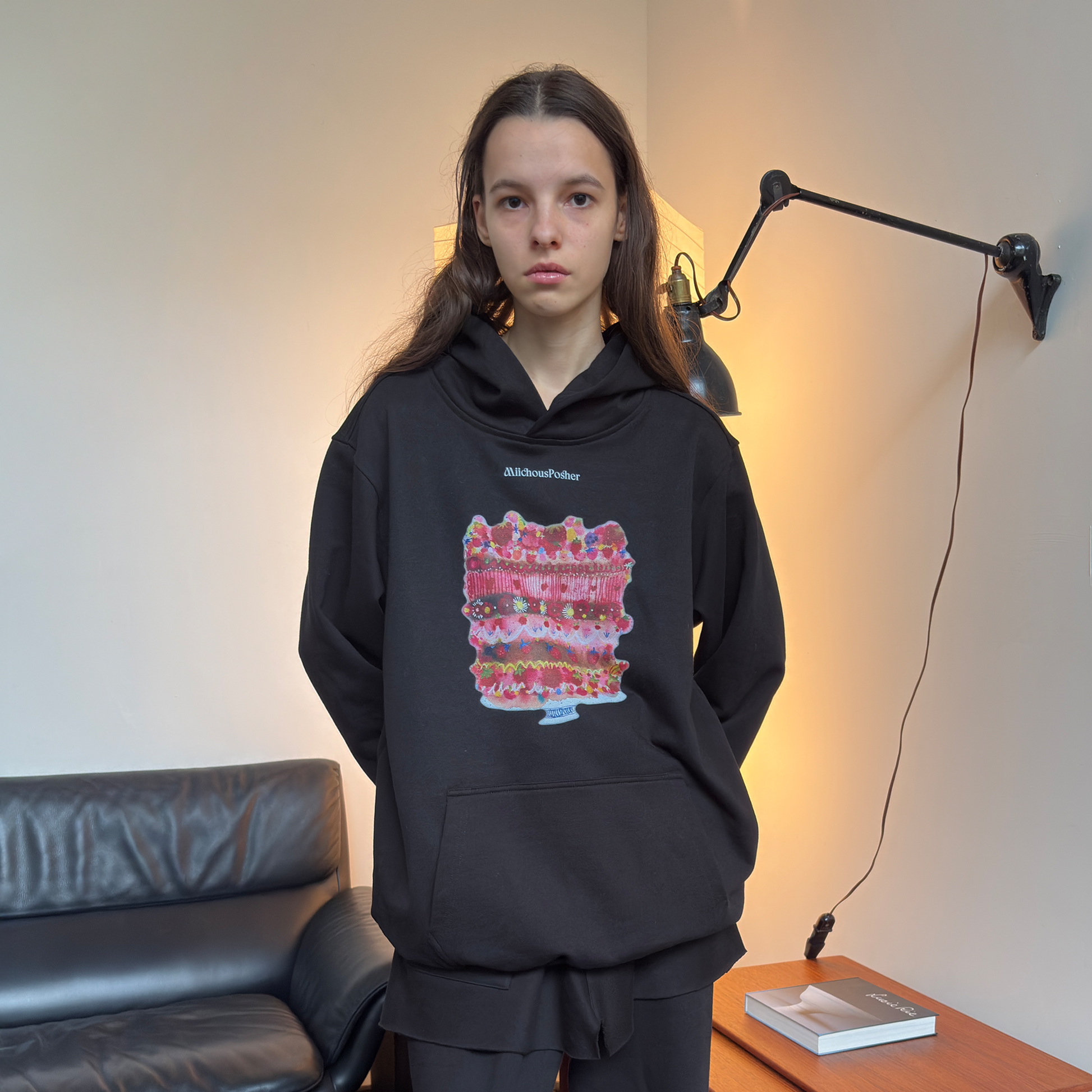 MIICHOUS Cake Graphic Oversized Hoodie-Sweatshirt-S-White-Free Shipping Leatheretro