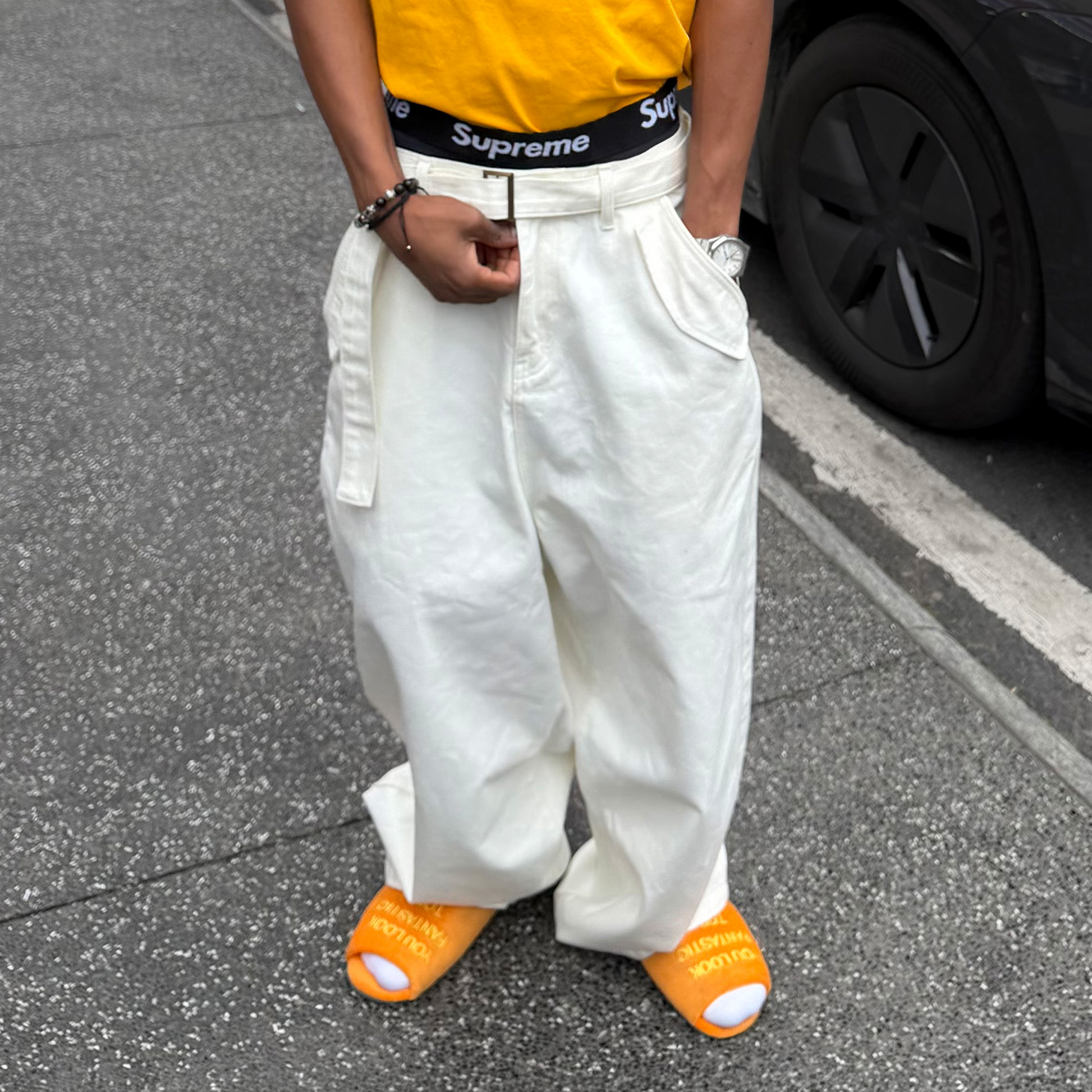 STEEPC Belted Baggy Utility Pants-Pants-S-Free Shipping Leatheretro