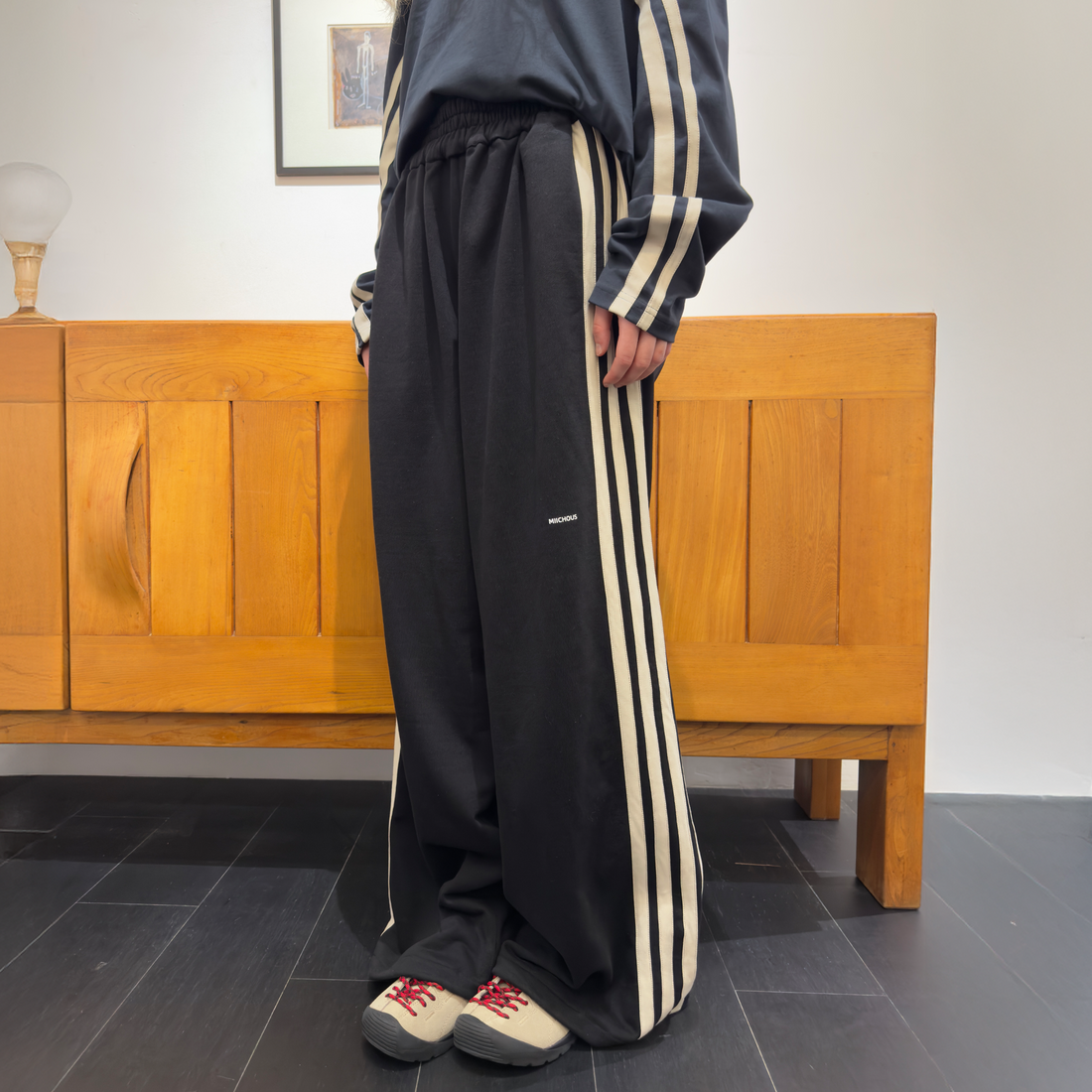 MIICHOUS Essential Stripe Wide-Leg Pants-Pants-S-Free Shipping Leatheretro