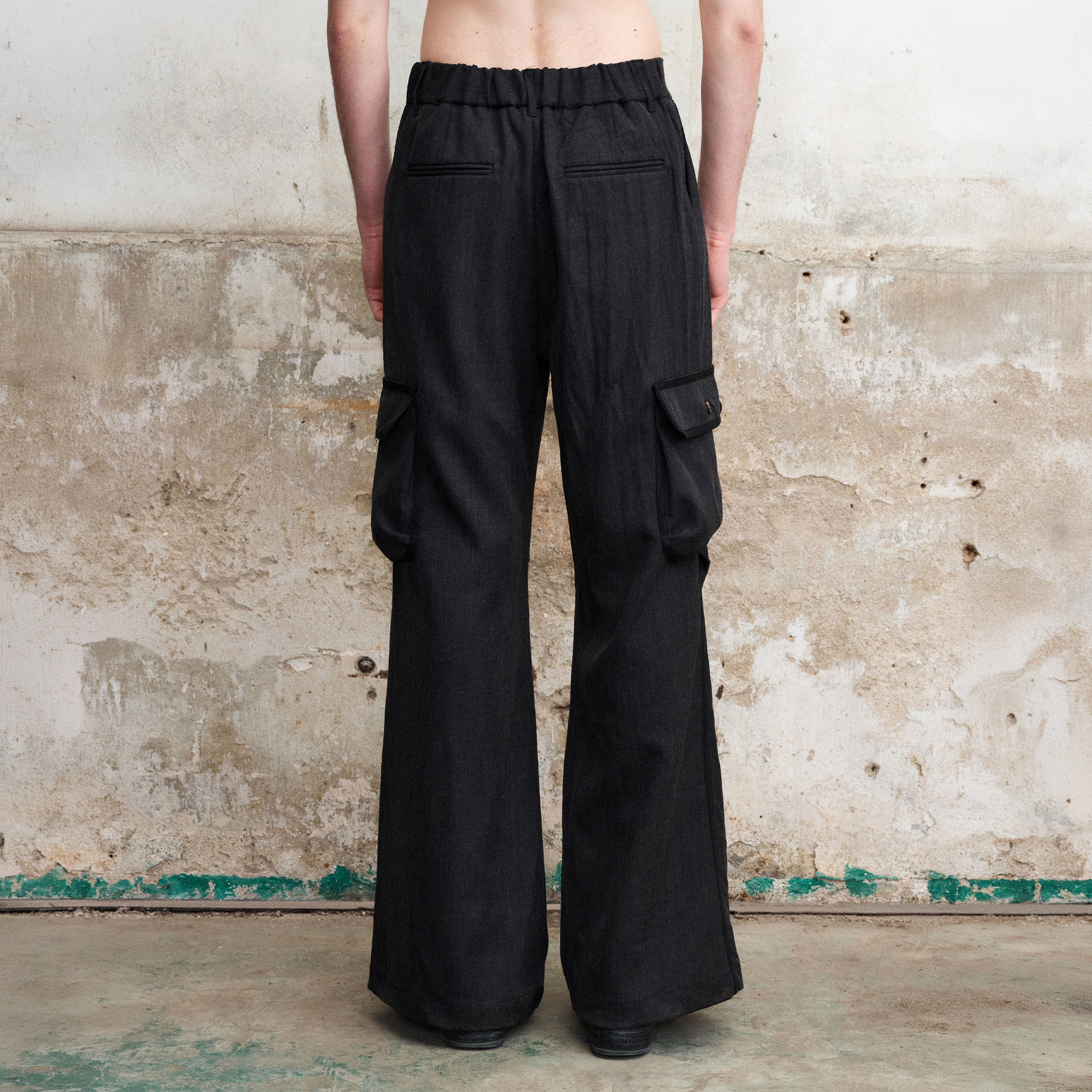 ILNya Nieternite Nifutur Pleated Cargo Flare Pants-Pants-S (0)-Free Shipping Leatheretro
