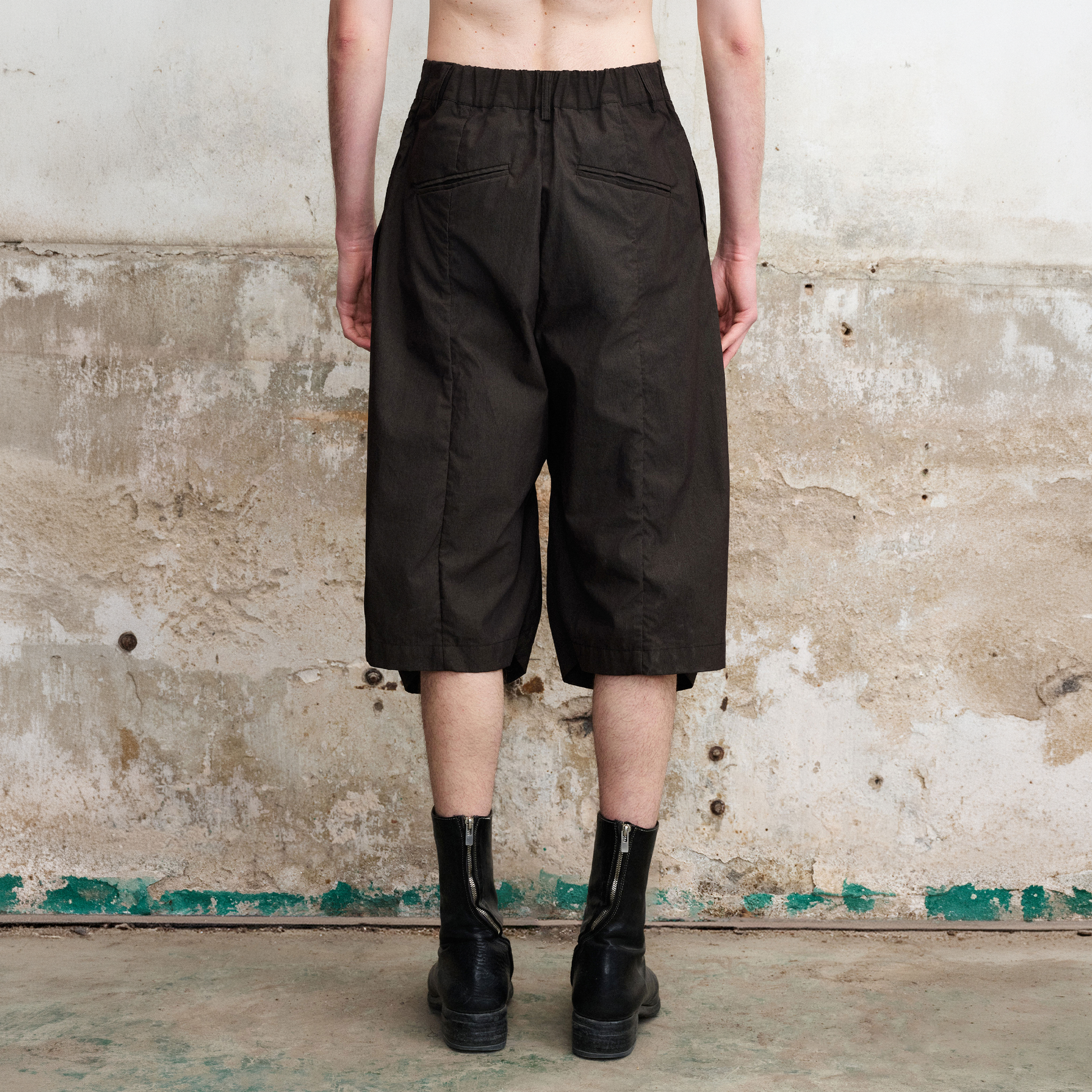 ILNya Nieternite Nifutur Pleated Button-Fly Shorts-Shorts-S (0)-Free Shipping Leatheretro