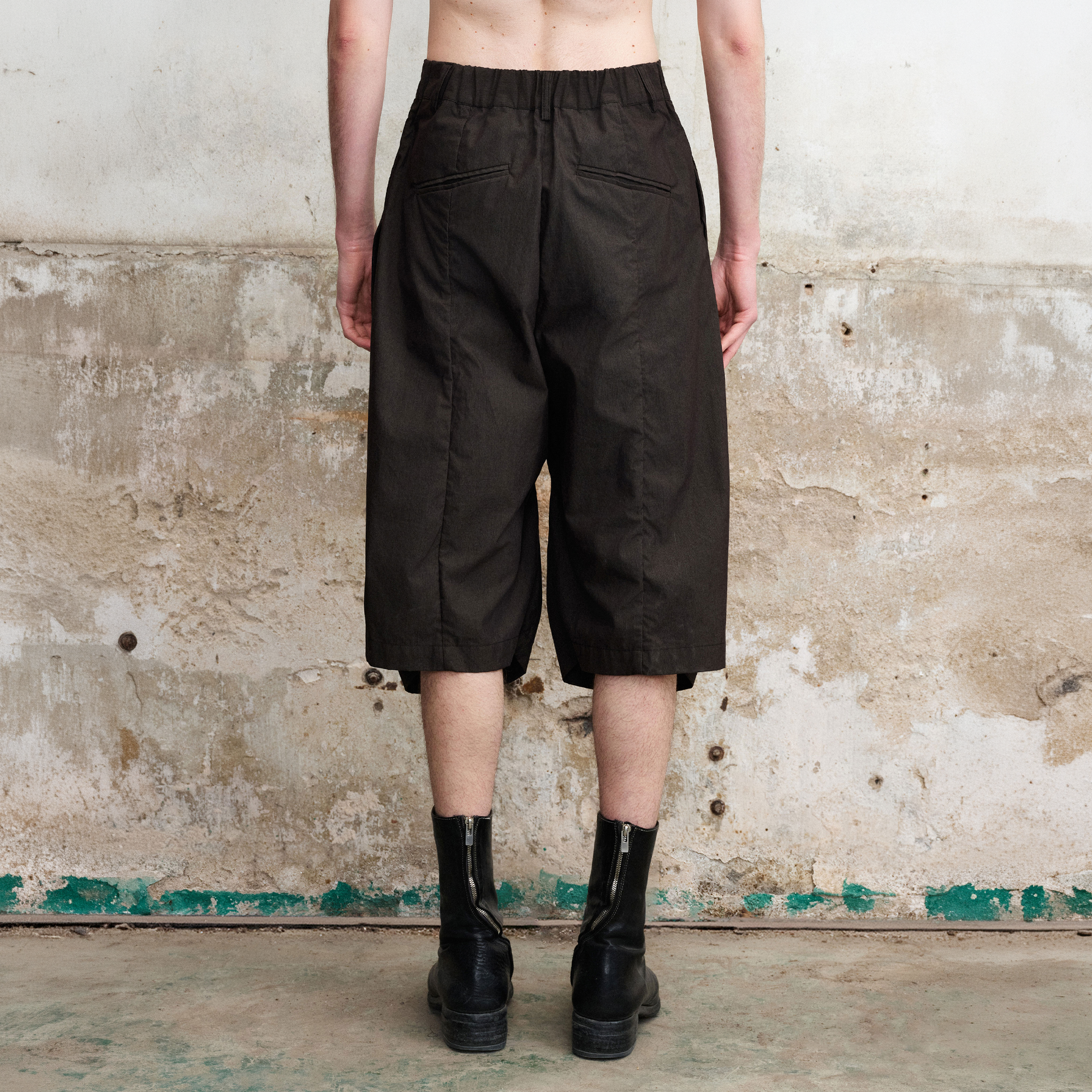 ILNya Nieternite Nifutur Pleated Button-Fly Shorts-Shorts-S (0)-Free Shipping Leatheretro