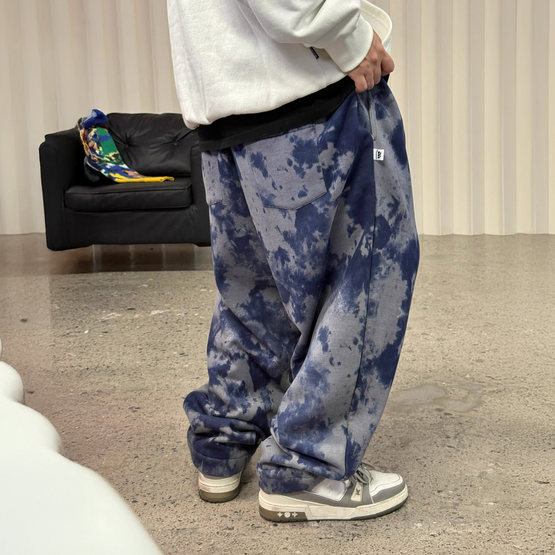 ME DA IGUAL Tie-Dye Oversized Tapered Sweatpants-Pants-M-Free Shipping Leatheretro