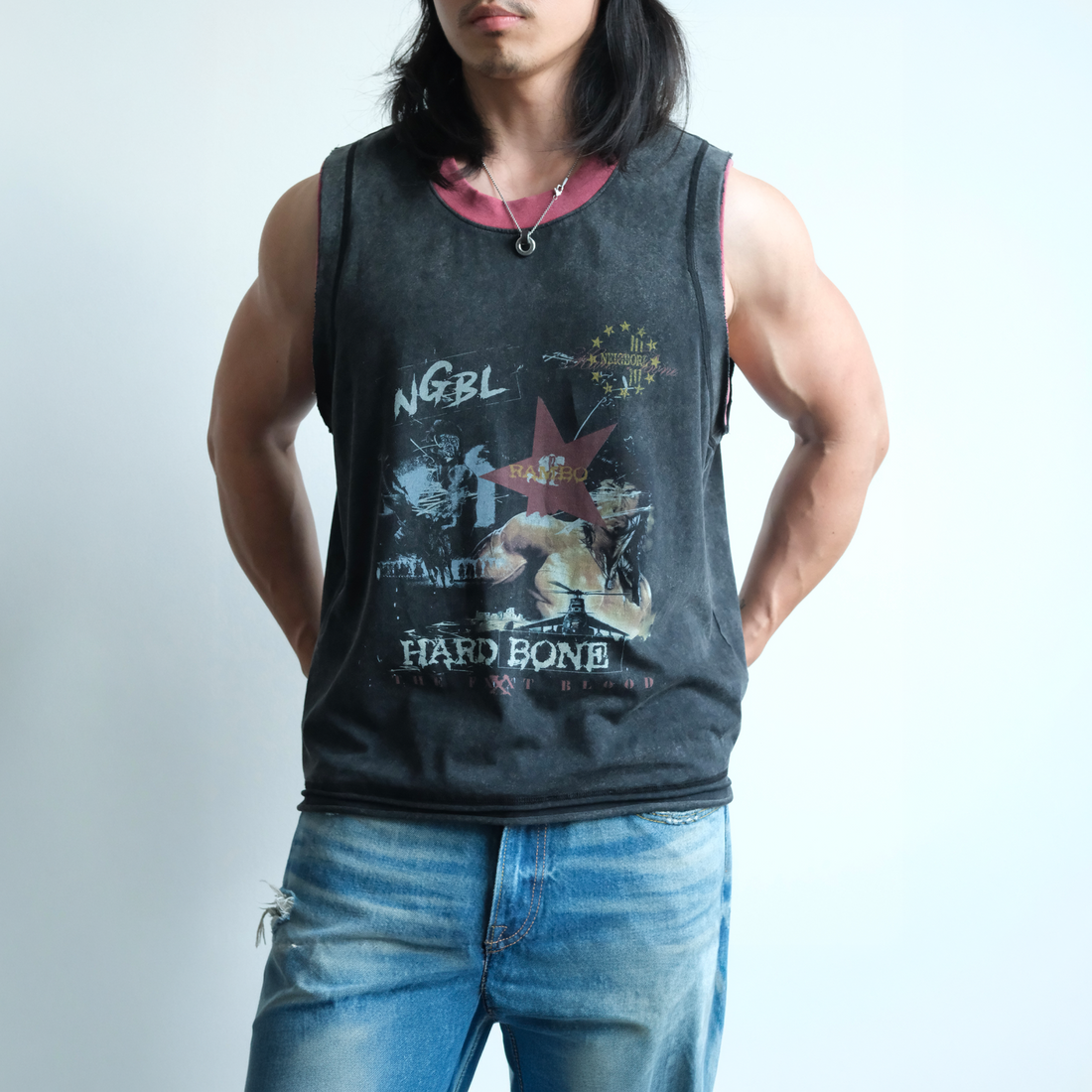 NEIGBORL Retro Washed Graphic Tank Top-Tank Top-M (Preorder)-Free Shipping Leatheretro