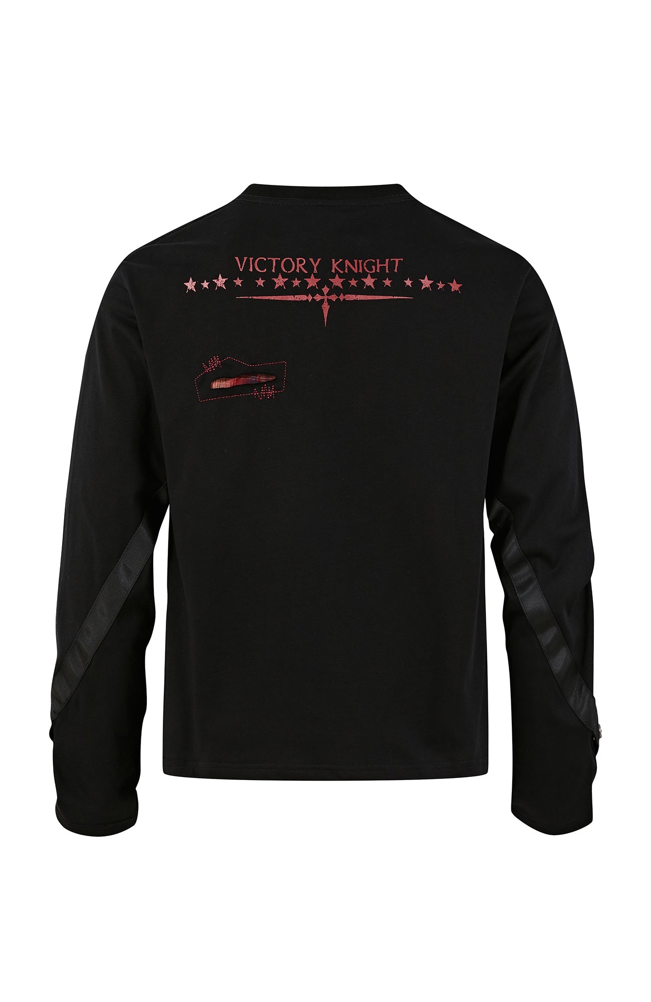 PASET Button Cuff Gothic Graphic Long-Sleeve Tee-L/S Tee-S-Free Shipping Leatheretro