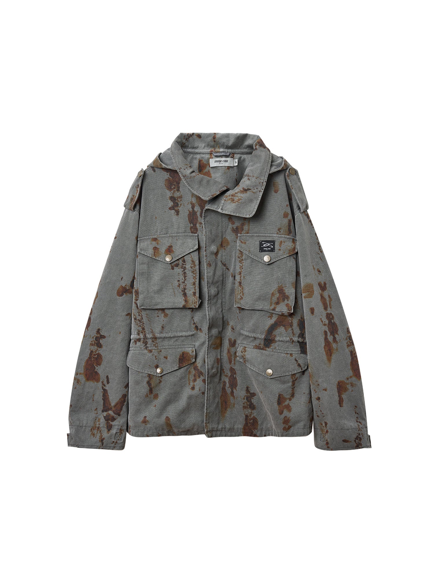 ERROR CODE ROBOT Washed Rust Multi-Pocket Jacket-Jacket-S-Free Shipping Leatheretro