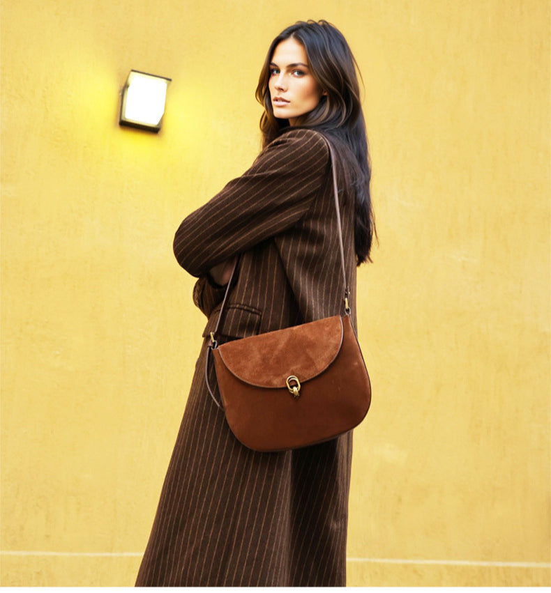 Luxury Leather Crossbody Bag for Women-crossbody bags-Brown-Free Shipping Leatheretro