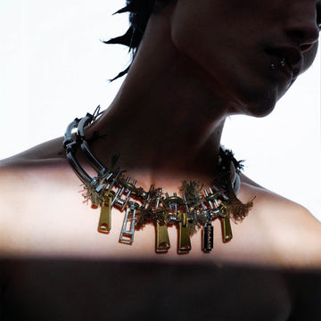 ILLUSORY Fifth Element Multi-Zipper Double-Strand Necklace-Necklace-Regular ( 14.9 INCHES - 17.7 INCHES )-Free Shipping Leatheretro