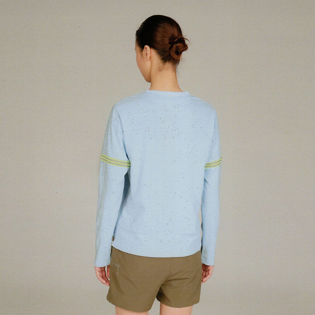 URBAN+FOREST Speckled Reflective Stripe Long-Sleeve Tee-L/S Tee-XS-Multicolor-Free Shipping Leatheretro