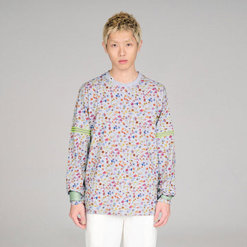 URBAN+FOREST Speckled Reflective Stripe Long-Sleeve Tee-L/S Tee-XS-Multicolor-Free Shipping Leatheretro