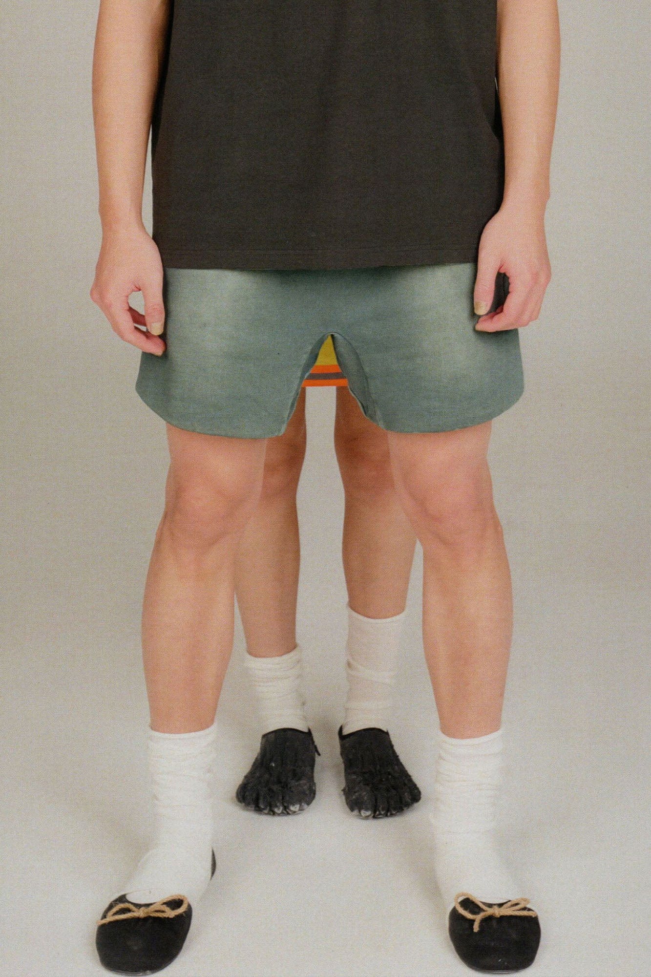 URBAN+FOREST Faded Drawstring Sweat Shorts-Shorts-S-Yellow-Free Shipping Leatheretro