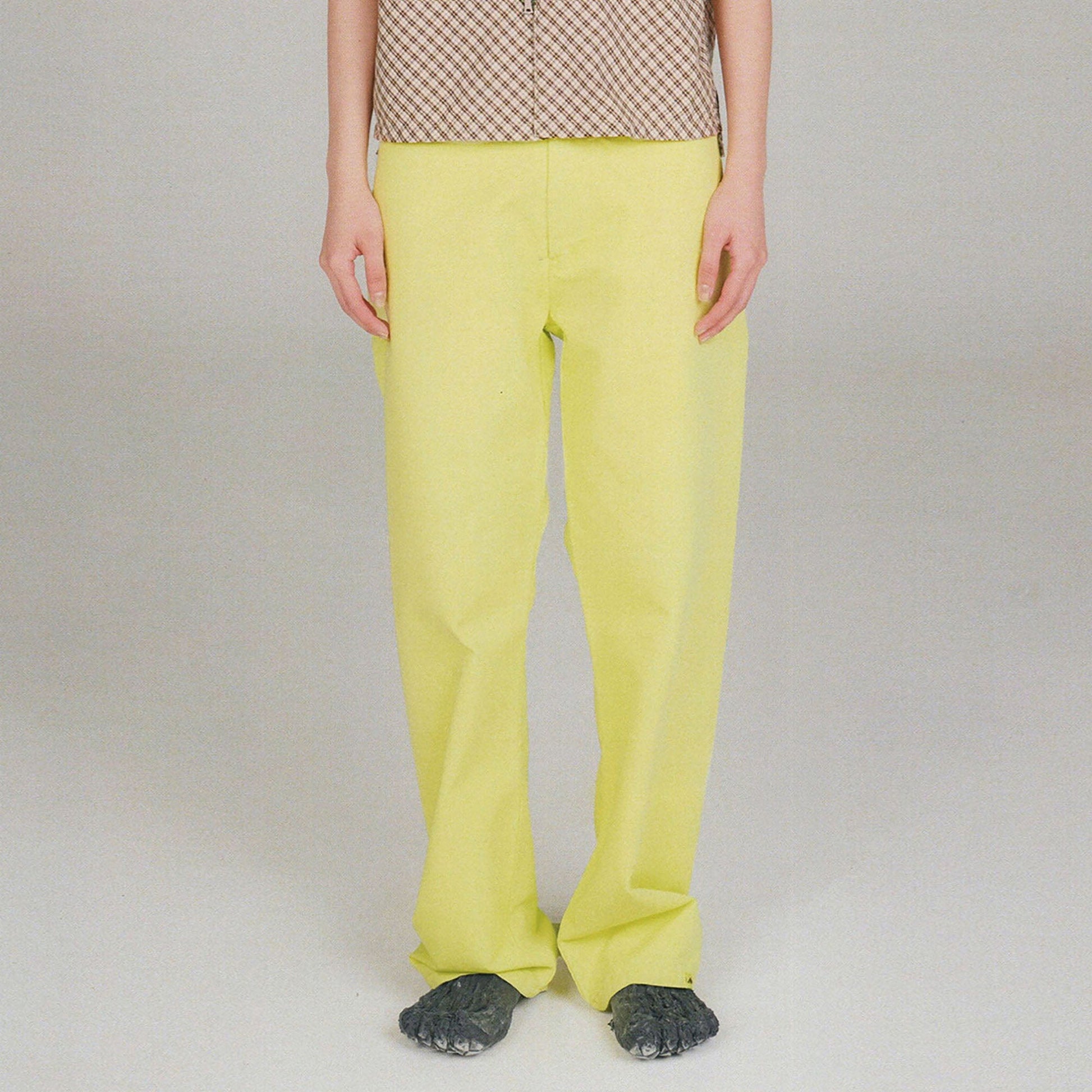 URBAN+FOREST Essential Extended Tab Waistband Canvas Pants-Shorts-S-Yellow-Free Shipping Leatheretro