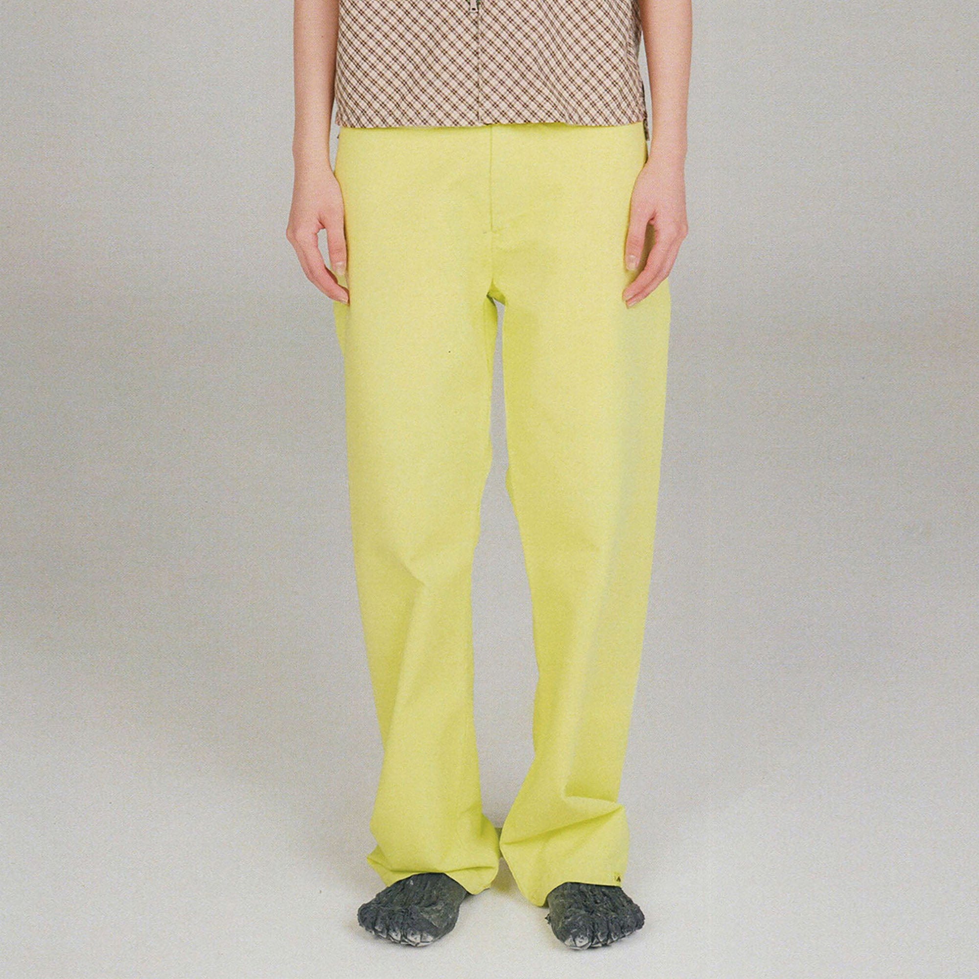 URBAN+FOREST Essential Extended Tab Waistband Canvas Pants-Shorts-S-Yellow-Free Shipping Leatheretro
