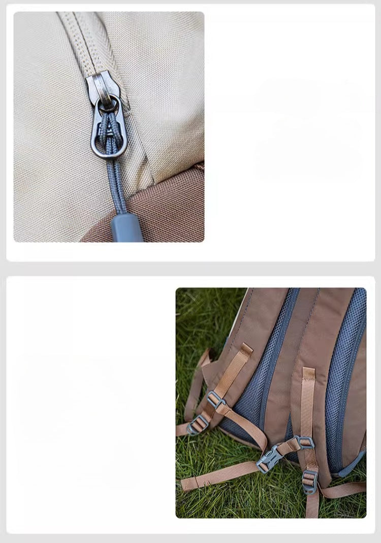 BOOM Large Capacity Lightweight Hiking Backpack-Khaki-Free Shipping Leatheretro