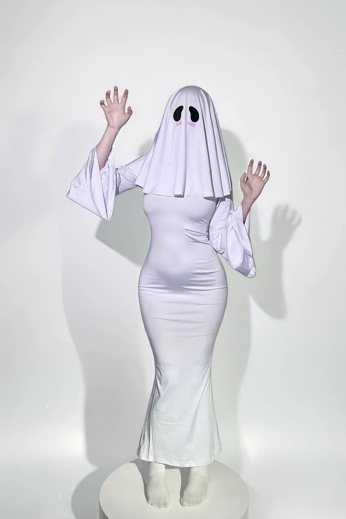 HalloweenGhost Lady Cosplay Dress-White-S-Free Shipping Leatheretro