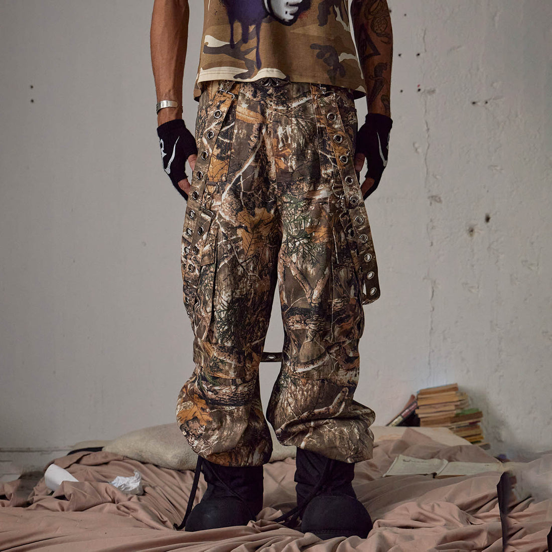 DND4DES Camo Detachable Strapped Cargo Pants-Pants-S-Free Shipping Leatheretro