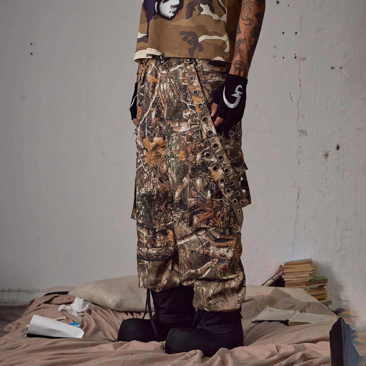 DND4DES Camo Detachable Strapped Cargo Pants-Pants-S-Free Shipping Leatheretro