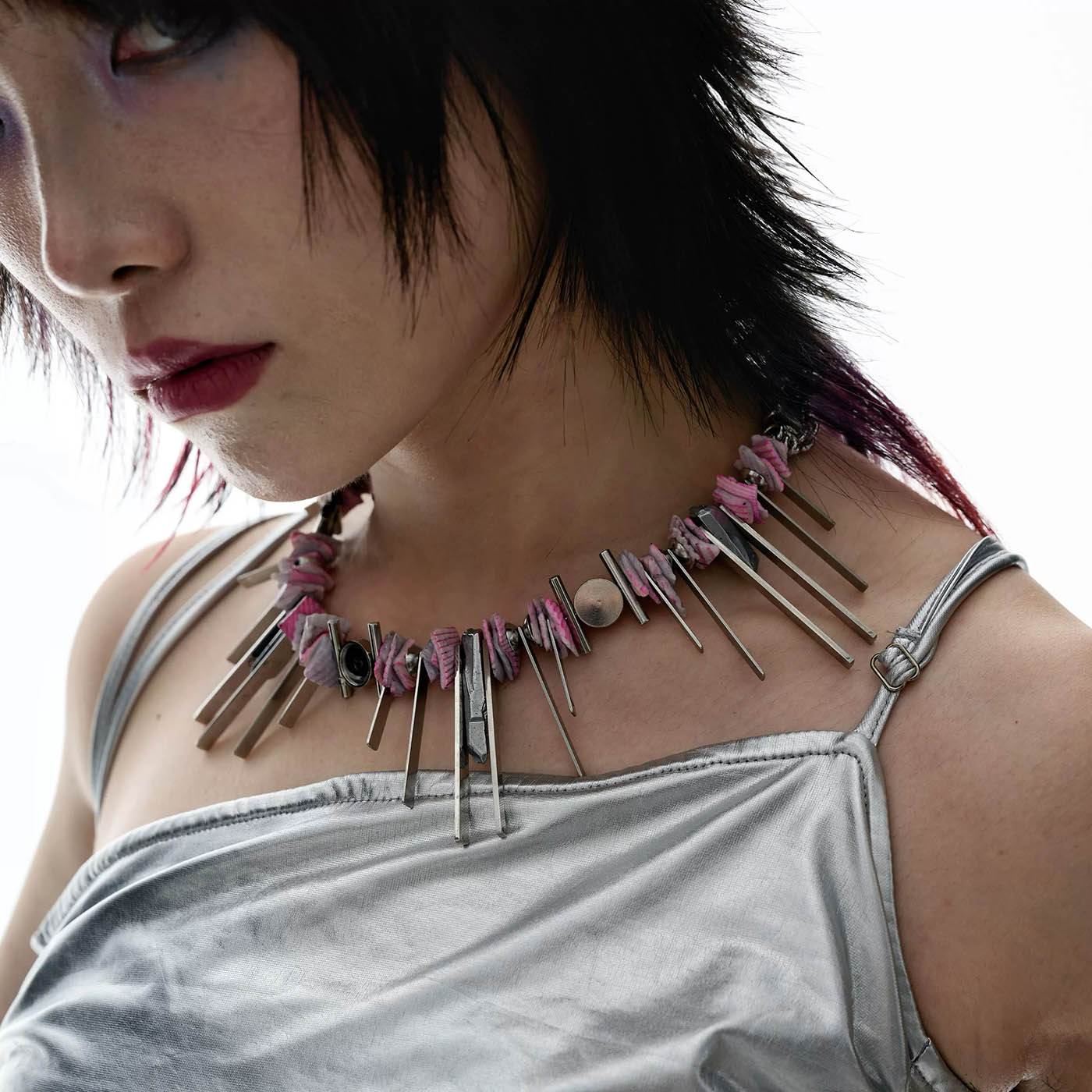 ILLUSORY The Gravity Shell Beaded Necklace-Necklace-Standard (15.7 Inches - 18.5 Inches )-Free Shipping Leatheretro