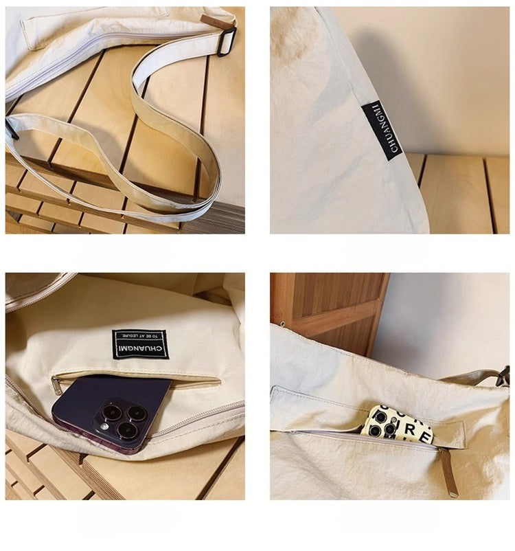 BOOM Large Capacity Water-Resistant Messenger Crossbody Bag-Black-Free Shipping Leatheretro