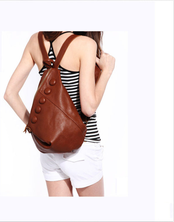 Genuine Leather Women's Backpack-Backpack-burgundy-Free Shipping Leatheretro