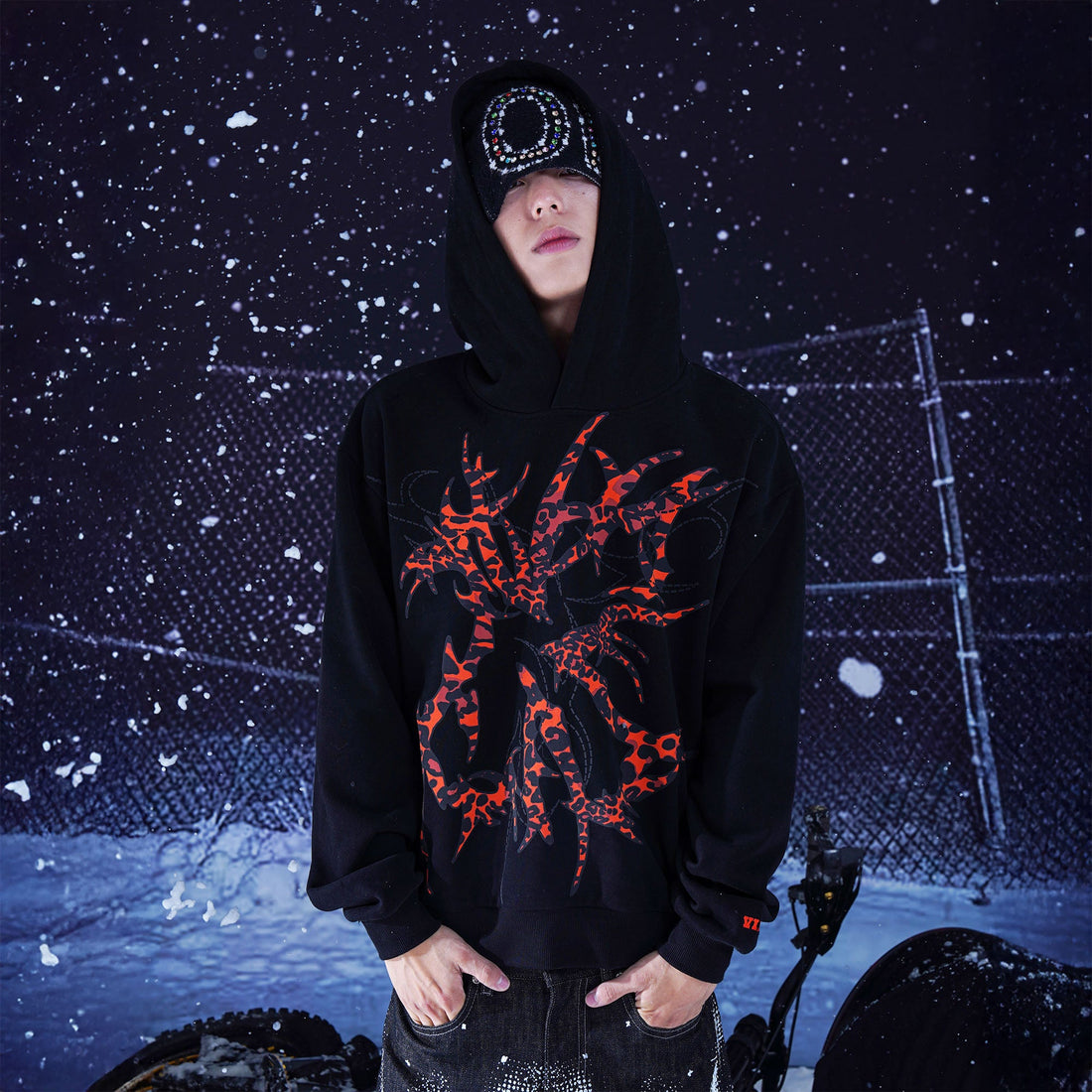 VINKID Leopard Thorn Patch Hoodie-Hoodie-S (Preorder)-Free Shipping Leatheretro