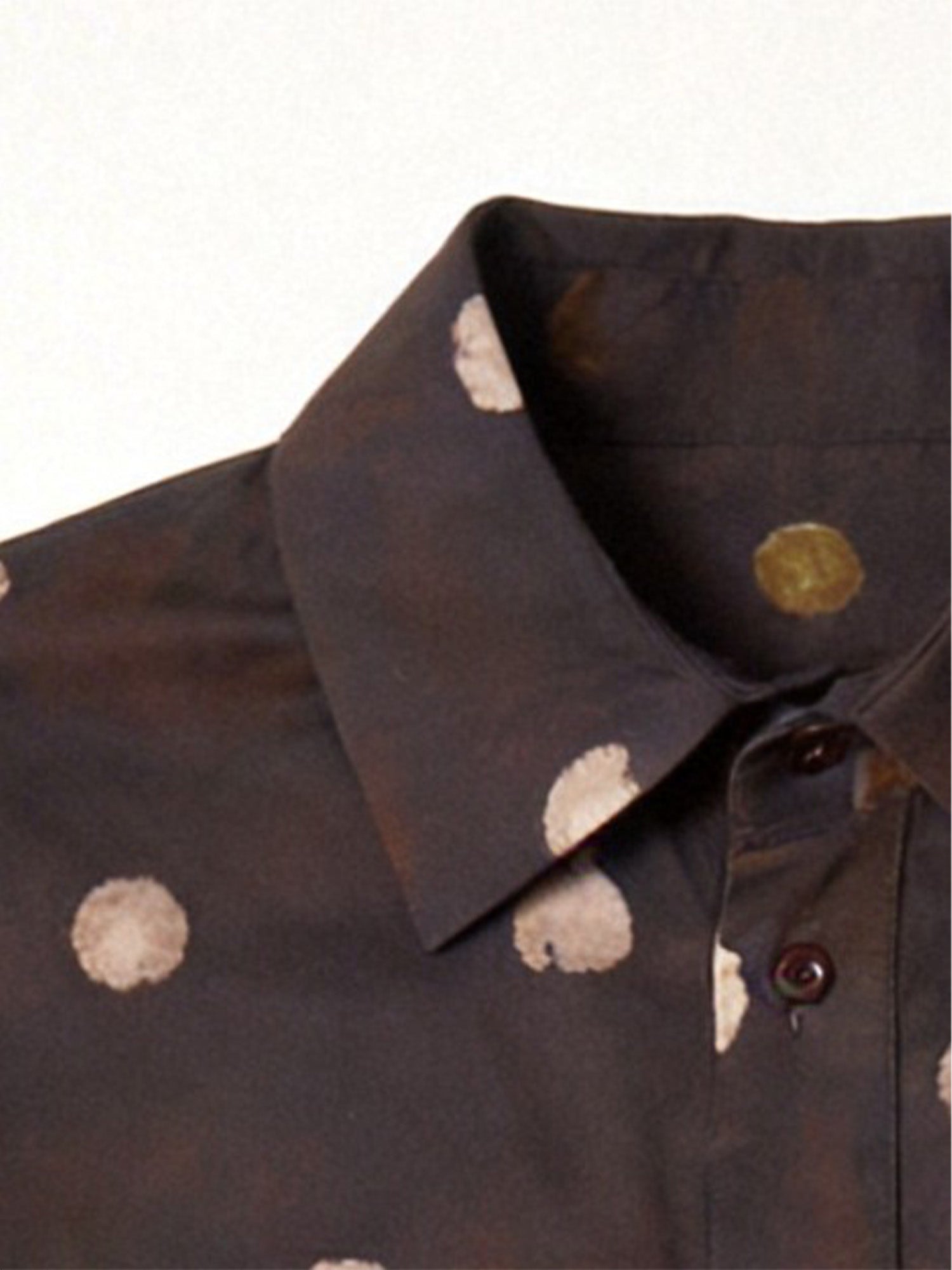 TUIMU Polka Dot Draped Panel Shirt-Shirt-S (Preorder)-Free Shipping Leatheretro